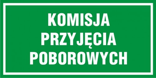 Tablica dla wojska - Komisja przyjęcia poborowych